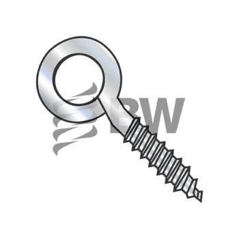 1/4in  x  2in  Closed Eye Screw 1/4 inch diameter 3/4 inch of Lag Thread Sharp Point Zinc, 1432IC