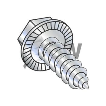 10-16 x 1  Unslotted Indented He x  Washer Serrated Self Tap Screw Type AB Full Thrd ZincBake, 1016ABWS