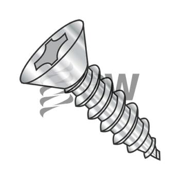 8-15 x 1 1/4  Phillips Flat Self Tapping Screw Type A Fully Threaded 18-8 Stainless Steel, 0820APF188