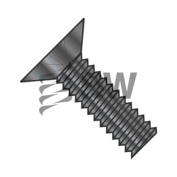 6-32 x 5/16  Phillips Flat 100 Degree Machine Screw Fully Threaded Black O x ide, 0605MP1B