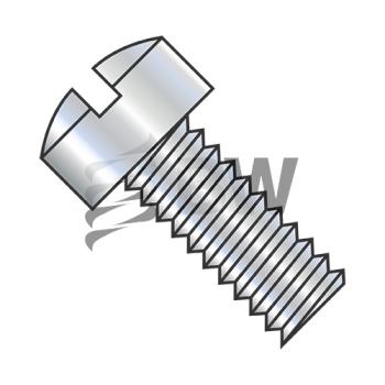 10-24 x 3/4  Slotted Fillister Head Machine Screw Fully Threaded Zinc, 1012MSL