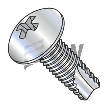 10-32 x 1/2  Phillips Full Contour Truss Thread Cutting Screw Type 23 Fully Threaded Zinc, 11083PT