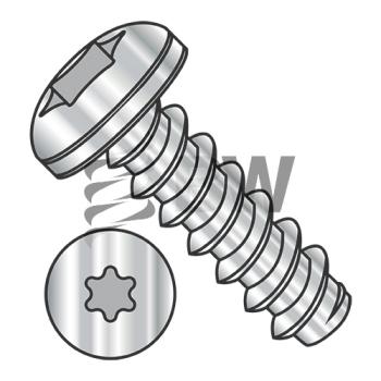 2-32 x 1/2  6 Lobe Pan Self Tapping Screw Type B Fully Threaded 18-8 Stainless Steel, 0208BTP188