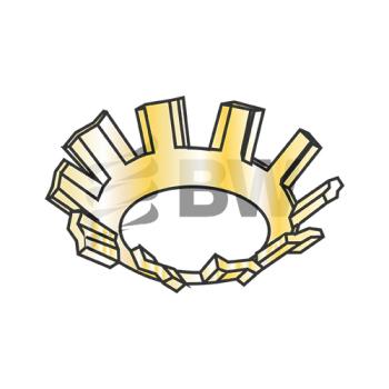 10  External Tooth Countersunk Lock Washer Zinc Yellow, 10WECY