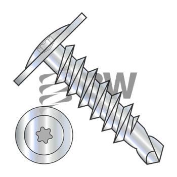 8-18 x 1 1/4  6 Lobe Modified Truss head Self Drilling Screw Full Thread Zinc and Bake, 0820KTM