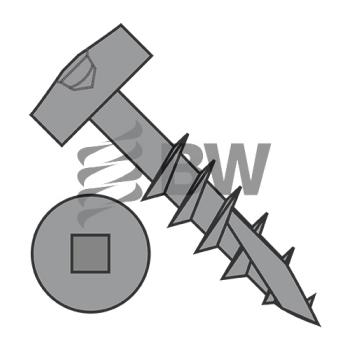 7-12 x 1 1/4  Square Modified Pan Pocket Hole Face Frame Coarse Long Type17 Partial Thrd Plain, 0720DFQM17LP