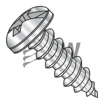 8-15 x 1/2  Combination (slot/phil) Pan Self Tap Screw Type A Full Thread 18-8 Stainless Ste, 0808ACP188