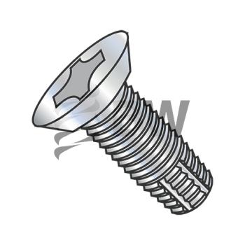 10-24 x 5/8  Phillips Flat Undercut Thread Cutting Screw Type F Fully Threaded Zinc, 1010FPU