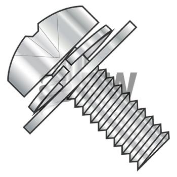 4-40 x 5/16  Phillips Pan Split Lock & Regular Flat Washer Sems Full Thd 18-8 Stainless Steel, 0405SRPP188