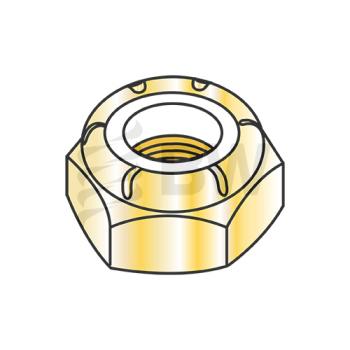 3/4-16 NTE  Thin Pattern Nylon Insert Hex Lock Nut Fine Thread Zinc Yellow