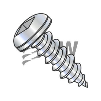 10-16 x 2  Square Drive Pan Self Tapping Screw Type AB Fully Threaded Zinc And Bake, 1032ABQP