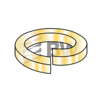 1/2  High Alloy Regular Split Lock Washer AISI 4037 Zinc Yellow Made in USA, 50WS8