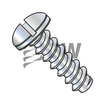 10-16 x 2  Slotted Pan Self Tapping Screw Type B Fully Threaded Zinc, 1032BSP