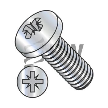 M1.6-0.35 X 4 ISO 7045 Pozi Type-Z Pan Machine Screw Full Thread A4 Stainless Steel (Metric), MI1.64MZPA4
