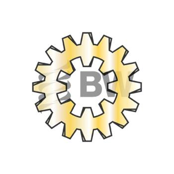 10  External Internal Tooth Combination Lock Washer Zinc Yellow, 10WEIY