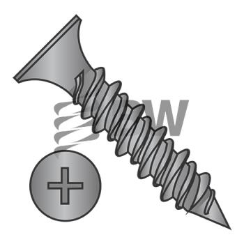 8 x 2 1/2  Phillips Bugle Head Hi Low Drywall Screw Black Phosphate, 0840HPG