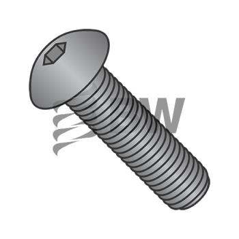 8-32 x 3/8  Coarse Thread Button Head Socket Cap Screw Plain, 0806CSB