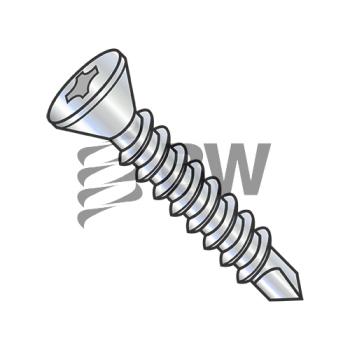 6-20 x 1 5/8  Phillips Flat Trim Head Self Drilling Screw Full Thread Zinc and Bake, 0626KPFT
