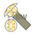 Square Neck, Round Head Carriage Bolt Grade 8 Full Thread Zinc Yellow