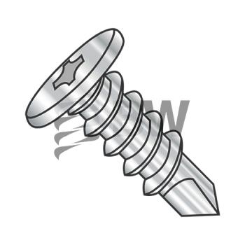 12-14 x 1 1/2  Phillips Pancake Head Self Drilling Screw Full Thread 410 Stainless Steel, 1224KPC410