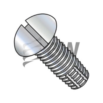 8-32 x 1/2  Slotted Round Thread Cutting Screw Type F Fully Threaded Zinc And Bake, 0808FSR