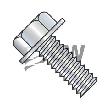 12-24 x 5/8  Unslotted Indented He x  Washer Head Machine Screw Fully Threaded Zinc, 1210MW