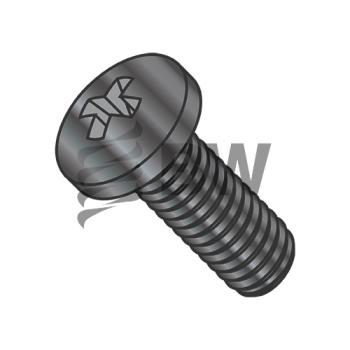 1/4-28X7/8  MS51958-B Phil Pan Machine Screw Fine Full Thread 300 Series S/S DFAR Black Ox, MS51958-82B