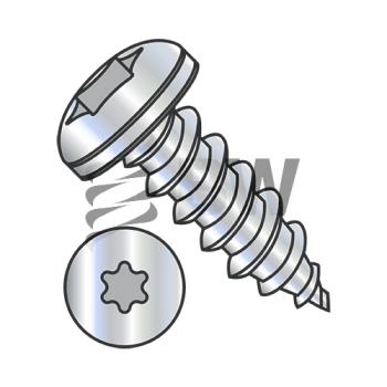 10-12 x 3  6 Lobe Pan Self Tapping Screw Type A Fully Threaded Zinc And Bake, 1048ATP