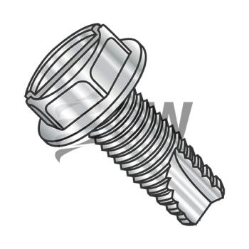 1/4-20 x 3/4  Slotted Indented He x washer Thread Cutting Screw Type23 Fully Thrd 18-8 Stainless, 14123SW188