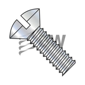 8-32 x 2  Slotted Oval Machine Screw Fully Threaded Zinc, 0832MSO