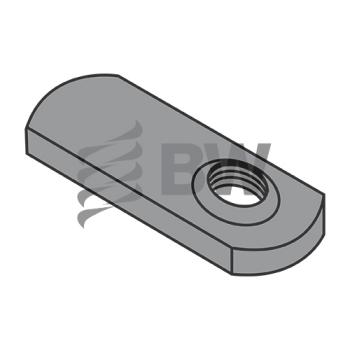 1/4-20  Spot Weld Offset Hole Tab Weld Nut Plain
