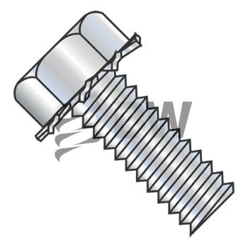 1/4-20 x 1/2  Unslot Indent He x  Head 7/16 AF E x ternal Sems Machine Screw Full Thread Zinc And, 140807EH