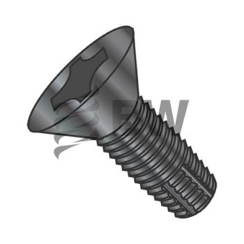 10-32 x 1 1/4  Phillips Flat Thread Cutting Screw Type F Fully Threaded Black O x ide, 1120FPFB