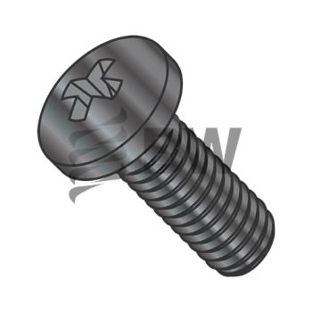 5/16-18 x 1 1/2  Phillips Pan Machine Screw Fully Threaded Black Zinc, 3124MPPBZ