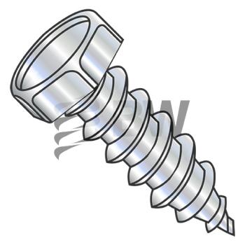 14-10 x 2 1/2  Unslot Indent7/16 A/F He x  Head Self Tap Screw Type A Full Thread Zinc & Bake, 144007AH