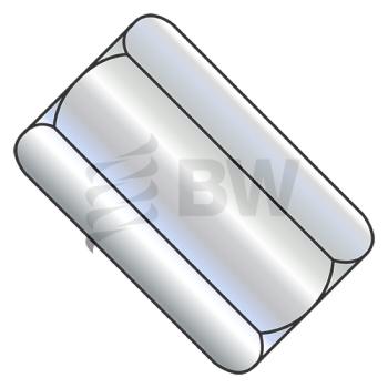 3/8-16X1 1/8  Hex Rod Coupling Nut 1/2 inch Across Flats Zinc