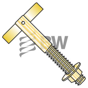 3/8 X 4 T-Anchor, Zinc Yellow