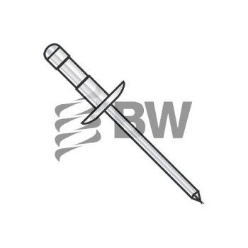 3/16 x .500-.781  Large Flange Dome Head Multi Grip Rivet Zinc, X-0631Y