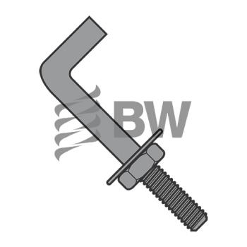 3/4in-10 X 12in  Bent Anchor Bolts With Nut And Washer Plain
