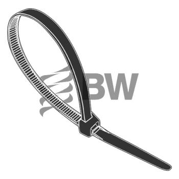 08.6-40LB  Cable Tie UV Black Nylon 6/6, 08.6-40TCBK