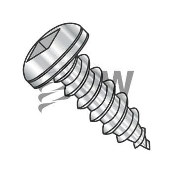 8-15 x 5/8  Square Pan Self Tapping Screw Type A Fully Threaded 18-8 Stainless Steel, 0810AQP188
