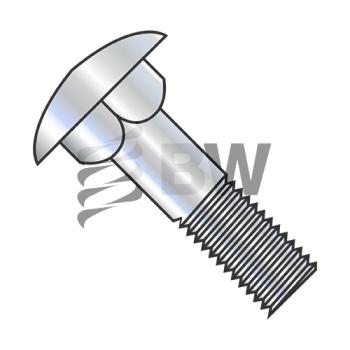 5/8in-11 X 10in  Carriage Bolt Partially Threaded 6in Thread Under Sized Body Zinc