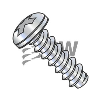 4-24 x 1/2  Phillips Pan Self Tapping Screw Type B Fully Threaded Zinc and Bake, 0408BPP