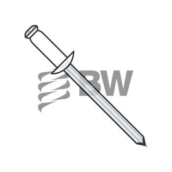 1/8 x .06-.12  Steel Rivet With Steel Mandrel With White Eyelet, SDS42W
