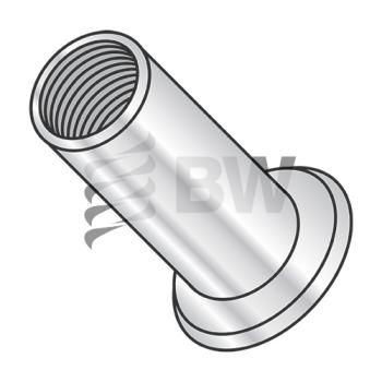 M8X1.25X7.00  Metric Flat Head Rivet Nut Aluminum Cleaned and Polished NON-RIBBED, XA-M87.00