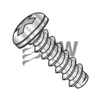 6-20 x 5/8  Phillips Pan Self Tapping Screw Type B Fully Threaded 18-8 Stainless Steel, 0610BPP188