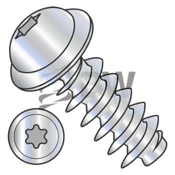 M5-2.24X12  Metric 6 Lobe Round Washer PT Alternative Fully Threaded Zinc & Bake, M512PTTRW