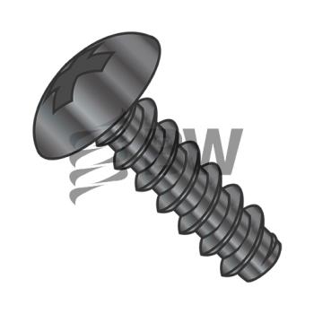 8-18 x 3/8  Phillips Full Contour Truss Self Tapping Screw Type B Fully Threaded Black O x ide, 0806BPTB