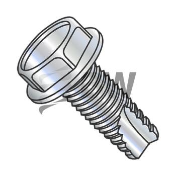 5/16-18 x 1 1/4  Unslotted Indented He x  Washer Thread Cutting Screw Type 23 Fully Threaded Zinc, 31203W