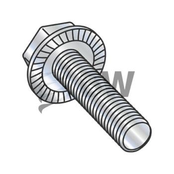 12-24 x 1/2  Serrated He x  Flanged Washer Full Thread Screw Case Hard Zinc & Bake, 1208MWW